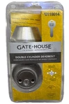 Gate House Brushed Stainless Steel Finish Double Cylinder Deadbolt 0118014. Fixed Price $8.50.