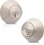 Honeywell Safes & Door Locks 8112309 Double Cylinder Deadbolt, Satin Nickel. Fixed Price $19.98.