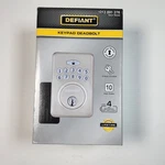 Defiant Radius Keypad Deadbolt Satin Nickel Single Cylinder Electronic Door Lock. Fixed Price $19.96.