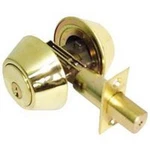 New Mintcraft DB72V Polished Brass Double Cylinder Heavy Deadbolt Lock 6995146. Fixed Price $11.49.