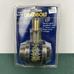 Brand New E-z-set Heavy Duty Double Polished Brass Cylinder Deadbolt 1". Fixed Price $29.99.