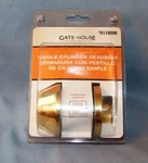 Gatehouse Polished Brass Single Cylinder Deadbolt #0118006 - 2 Keys New. Fixed Price $16.99.