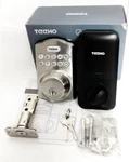 Teeho TK001 Keypad Digital Deadbolt Lock Satin Nickel Open Box Red Mark On #2. Fixed Price $18.49.