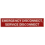 Emergency Disconnect Safety Label, Adhesive 5-PACK (1.75" X 9"). Fixed Price $56.12.