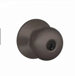Schlage Keyed Entrance Door Knob, Oil Rubbed Bronze, F51A Plymouth New In Box. Fixed Price $23.00.