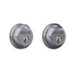 Schlage Satin Chrome Light Commercial Double Cylinder Deadbolt. Fixed Price $24.99.