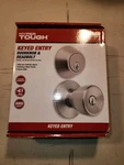 Hyper Tough Keyed Entry Tulip Style Doorknob And Deadbolt Combo, Stainless Steel. Fixed Price $12.58.
