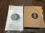 August Wi-fi Smart Lock + Navis Paddle Satin Nickel. Fixed Price $150.00.