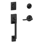 Schlage Century Matte Black Single Cylinder Door Handleset With Latitude. Fixed Price $90.99.