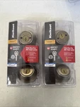 2 Kwikset 665 Double Cylinder Deadbolt Antique Brass W/ Smartkey & Microban Tech. Fixed Price $42.75.