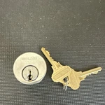 Schlage Everst C123 Keyed Door Lock Cylinder Brass Satin Finish W/2 Keys. Fixed Price $37.92.