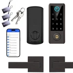 Bebasia Smart Fingerprint Door Lock With Handle Set, Full App Control, Electr.... Fixed Price $105.95.