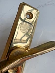 Used Andersen Windows Newbury Reachout Thumb Latch Bright Brass - 2573601. Fixed Price $30.00.