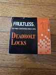 Faultless Deadbolt Satin Finish Keyed 83150. Fixed Price $10.00.