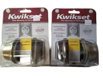 Lot Of 2 New-kwikset Cerrojo Single Cylinder Deadbolts Antique Brass & Silver. Fixed Price $10.94.