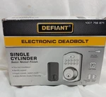 Defiant Electronic Deadbolt Single Cylinder Keypad Door Lock - Satin Nickel. Fixed Price $25.97.