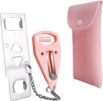 Acemining Portable Door Home Security Locker Travel 1 Pack, Pink. Fixed Price $14.76.