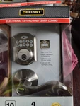 Defiant Electronic Keypad Deadbolt Lever Combo Satin Nickel 1004 396 895 Lock. Fixed Price $42.50.