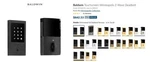 Baldwin 8225.ZW Touchscreen Minneapolis Z-wave Deadbolt (8225402ZW). Fixed Price $360.00.