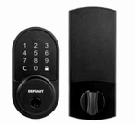 Defiant Round Matte Black Smart Wi-fi Deadbolt Powered By Hubspace. Fixed Price $64.50.