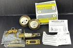 Vtg Weiser Deadbolt Deadlock Door 9370 X Brushed Brass Double Cylinder. Fixed Price $39.94.