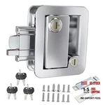 Rv Door Lock, Fit 3.65" X 2.95" Hole, 1 Pack Of Latch Only Chrome. Fixed Price $44.22.