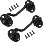 Jiozermi 2PCS 3" Privacy Hook And Eye Latch, Stainless Steel Barn Door Lock, Hea. Fixed Price $16.21.
