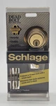 Schlage Deadbolt Double Cylinder B162NV Bright Brass 609 Vintage Nos. Fixed Price $22.00.
