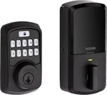 Weiser Aura Bluetooth Keypad Smart Door Lock Deadbolt Iron Black 9GED18500-002. Fixed Price $115.84.