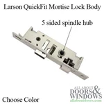 Larson Quickfit 5 Sided Spindle Mortise Lock Body No Trim Choose Color. Fixed Price $99.84.