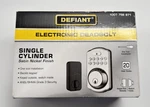 Defiant Single Cylinder Electronic Deadbolt Silver (open Box) Free Shipping. Fixed Price $39.99.