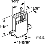 Prime-line 112140 Mill Nylon Roller Assembly Dia. X 1/4 In. For Patio Doors. Fixed Price $14.28.