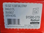 Kwikset 158SQT-15 SMT6AL Strkp Halifax Square Rose Single Cylinder Deadbolt. Fixed Price $23.49.