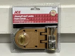 Ace Gold Painted Zinc Single Cylinder Lock #5405618. Fixed Price $22.00.
