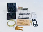 Kwikset 816 Control Deadbolt, Keyed One Side - Matte Black Finish. Fixed Price $34.95.