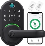 Smart Door Handle Lock With Keypad: Yamiry Fingerprint Knob - Keyless Entr. Fixed Price $65.99.