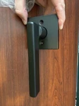 Kwikset 966HFL Sqt 514 Halifax Square Single Cylinder Interior Pack Lever, Black. Fixed Price $29.99.