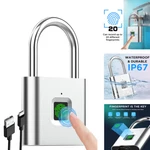 Biometric Fingerprint Padlock Rechargeable Keyless Waterproof Smart Locker. Fixed Price $19.99.