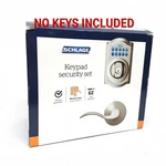 Schlage FBE365 Camelot Keypad Deadbolt Accent Lever Satin Nickel Open Box No. Fixed Price $59.99.