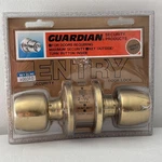 Guardian Keyed Entry Door Knob Lock Bright Brass 2-3/8 Bs Nos Nib Nwt. Fixed Price $12.74.
