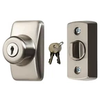 Ideal Security Deadbolt For Storm And Screen Doors Satin Silver. Fixed Price $35.00.