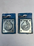 Everbilt Trap Door Ring Zinc-plated 3" X 3-1/2" Tie Down Trailer Rope Hardware. Fixed Price $11.00.