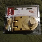 Prime Line Door Security Single Cyl. Deadbolt Bronze, New. Fixed Price $20.00.