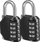 2 Pack 4 Digit Combination Padlock For School Gym Locker Weatherproof. Fixed Price $10.12.