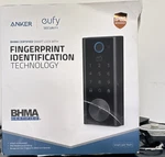 Eufy Smart Lock Touch Fingerprint Keypad App IP65 Matte Black Model T8510111. Fixed Price $100.00.