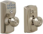 Schlage FE595 Camelot Keypad Entry & Flex-lock And Georgian Style Knobs. Fixed Price $60.00.