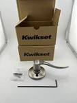 Kwikset Balboa Satin Nickel Left-handed Half-dummy Door Handles (2) 488BL. Fixed Price $13.00.