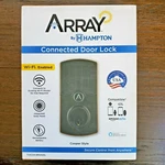 Array By Hampton Cooper Wifi Enabled Connected Door Lock, Tuscan Bronze. Fixed Price $45.99.