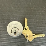 Schlage S123 Keyed Lock Cylinder Brass Steel Satin Finish Silver W/2 Keys. Fixed Price $38.99.