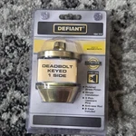 Defiant Single Cylinder Deadbolt Polished Brass 154 717 New Door Lock Hardware. Fixed Price $19.95.